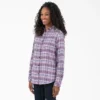 Camicia da donna in flanella a quadri a maniche lunghe Camicia da donna in flanella a quadri a maniche lunghe