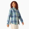Camicia da donna in flanella a quadri a maniche lunghe Camicia da donna in flanella a quadri a maniche lunghe