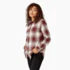 Camicia da donna in flanella a quadri a maniche lunghe Camicia da donna in flanella a quadri a maniche lunghe