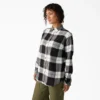 Camicia da donna in flanella a quadri a maniche lunghe Camicia da donna in flanella a quadri a maniche lunghe