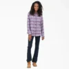 Camicia da donna in flanella a quadri a maniche lunghe Camicia da donna in flanella a quadri a maniche lunghe