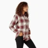 Camicia da donna in flanella a quadri a maniche lunghe Camicia da donna in flanella a quadri a maniche lunghe