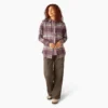 Camicia da donna in flanella a quadri a maniche lunghe Camicia da donna in flanella a quadri a maniche lunghe