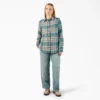 Camicia da donna in flanella a quadri a maniche lunghe Camicia da donna in flanella a quadri a maniche lunghe