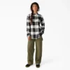 Camicia da donna in flanella a quadri a maniche lunghe Camicia da donna in flanella a quadri a maniche lunghe