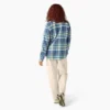 Camicia da donna in flanella a quadri a maniche lunghe Camicia da donna in flanella a quadri a maniche lunghe
