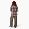 Camicia da donna in flanella a quadri a maniche lunghe Camicia da donna in flanella a quadri a maniche lunghe