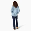 Camicia da donna in flanella a quadri a maniche lunghe Camicia da donna in flanella a quadri a maniche lunghe