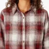 Camicia da donna in flanella a quadri a maniche lunghe Camicia da donna in flanella a quadri a maniche lunghe