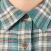 Camicia da donna in flanella a quadri a maniche lunghe Camicia da donna in flanella a quadri a maniche lunghe