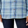 Camicia da donna in flanella a quadri a maniche lunghe Camicia da donna in flanella a quadri a maniche lunghe