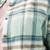 Camicia da donna in flanella a quadri a maniche lunghe taglie forti