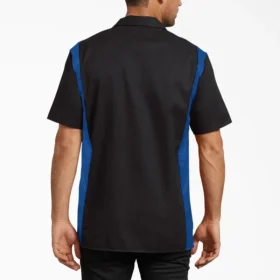 Camicia da lavoro a maniche corte bicolore