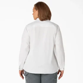 Camicia da lavoro a maniche lunghe con linguetta arrotolata Plus da donna