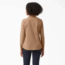 Camicia da lavoro a maniche lunghe con linguette arrotolabili da donna