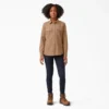 Camicia da lavoro a maniche lunghe con linguette arrotolabili da donna Camicia da lavoro a maniche lunghe con linguette arrotolabili da donna