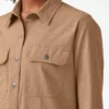 Camicia da lavoro a maniche lunghe con linguette arrotolabili da donna Camicia da lavoro a maniche lunghe con linguette arrotolabili da donna