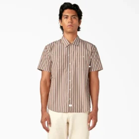 Camicia da lavoro a righe a maniche corte
