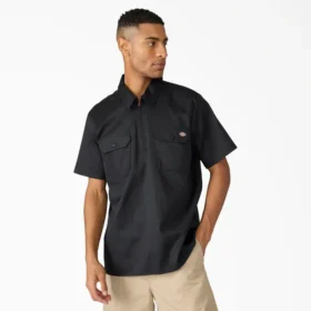 Camicia da lavoro con zip a 1/4