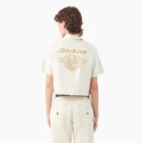 Camicia da lavoro corta da donna Dickies X Harley-Davidson Eagle