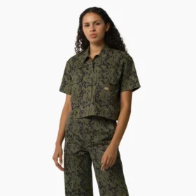 Camicia da lavoro corta da donna Drewsey Camo