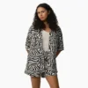 Camicia da lavoro da donna con stampa zebrata Camicia da lavoro da donna con stampa zebrata