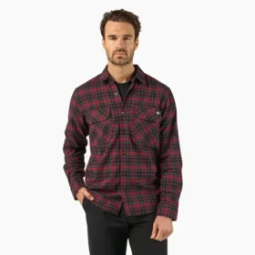 Camicia da lavoro in flanella a maniche lunghe