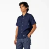 Camicia da lavoro in lino a maniche corte Camicia da lavoro in lino a maniche corte