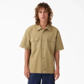Camicia da lavoro in tessuto solido
