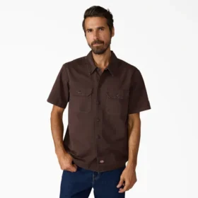 Camicia da lavoro in tessuto solido