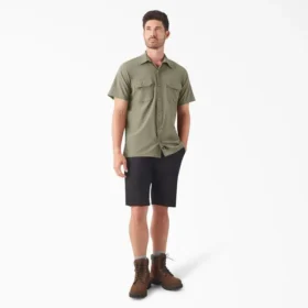 Camicia da lavoro performante a maniche corte
