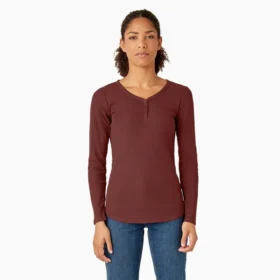 Camicia Henley a maniche lunghe da donna