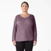 Camicia Henley a maniche lunghe da donna taglie forti Camicia Henley a maniche lunghe da donna taglie forti