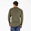 Camicia Henley a maniche lunghe pesante in tessuto melange Camicia Henley a maniche lunghe pesante in tessuto melange