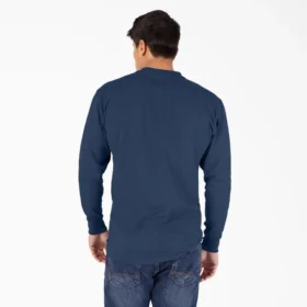 Camicia Henley a maniche lunghe pesante in tessuto melange