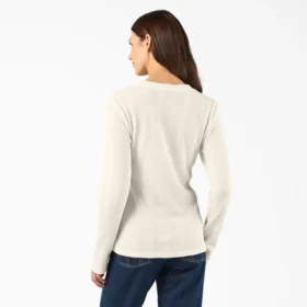 Camicia Henley da donna con collo rotondo