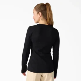 Camicia Henley da donna con collo rotondo