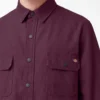 Camicia in tela di cotone foderata in flanella a maniche lunghe Camicia in tela di cotone foderata in flanella a maniche lunghe