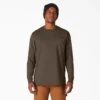 Camicia pesante a maniche lunghe con taschino in tessuto melange Camicia pesante a maniche lunghe con taschino in tessuto melange