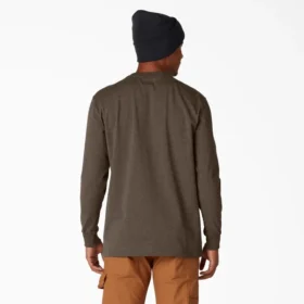 Camicia pesante a maniche lunghe con taschino in tessuto melange