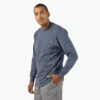 Camicia pesante a maniche lunghe con taschino in tessuto melange Camicia pesante a maniche lunghe con taschino in tessuto melange