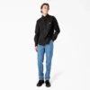 Camicia utility a maniche lunghe in tela di cotone Camicia utility a maniche lunghe in tela di cotone