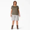 Camicie da donna taglie forti con pantaloncini e taschino Camicie da donna taglie forti con pantaloncini e taschino