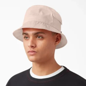 Cappello a secchiello con logo in script Cappello a secchiello con logo in script