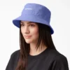 Cappello a secchiello in tela con logo in script Cappello a secchiello in tela con logo in script