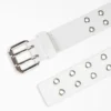 Cintura da donna in pelle con doppio occhiello