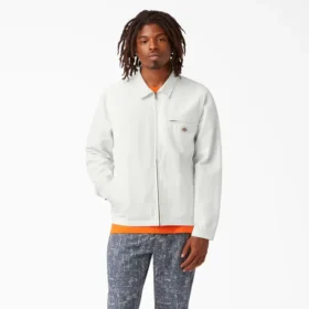 Eisenhower Jacket in tela di cotone stonewashed senza fodera