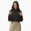Felpa con cappuccio corta Oakport da donna