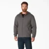 Felpa con cappuccio e zip integrale foderata in pile a pelo lungo Felpa con cappuccio e zip integrale foderata in pile a pelo lungo