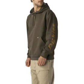 Felpa con cappuccio idrorepellente e logo sulle maniche